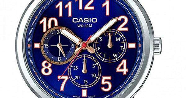 Casio MTP-E309L-2B1VDF Black Leather Strap Watch for Men-Watch Portal Philippines