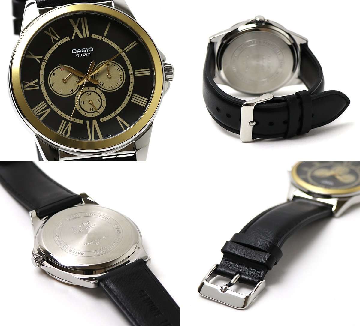 Casio MTP-E318L-1BVDF Black Leather Strap Watch for Men-Watch Portal Philippines