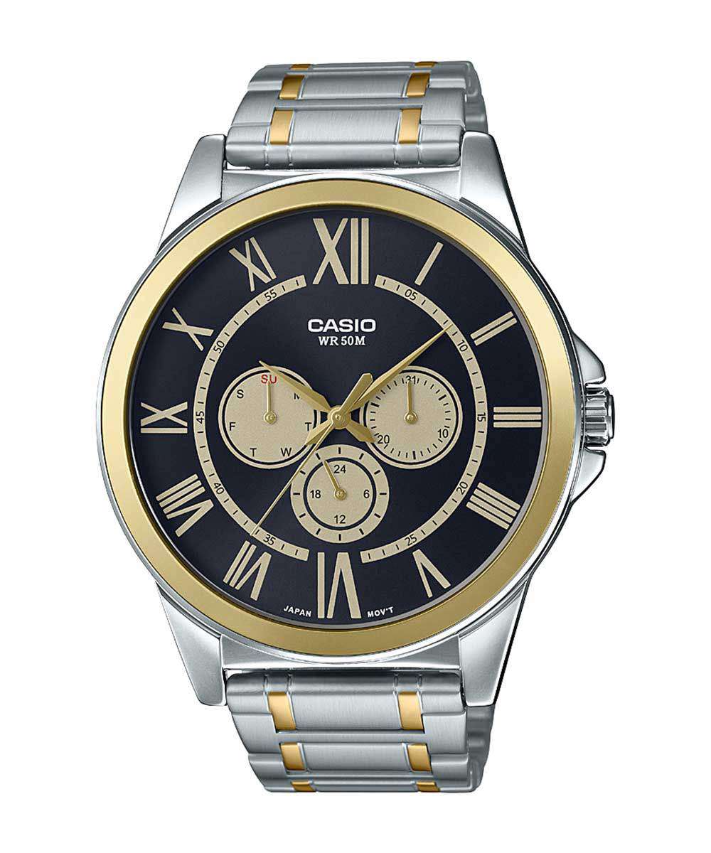 Casio MTP-E318SG-1BVDF Two Tone Silver Watch for Men-Watch Portal Philippines