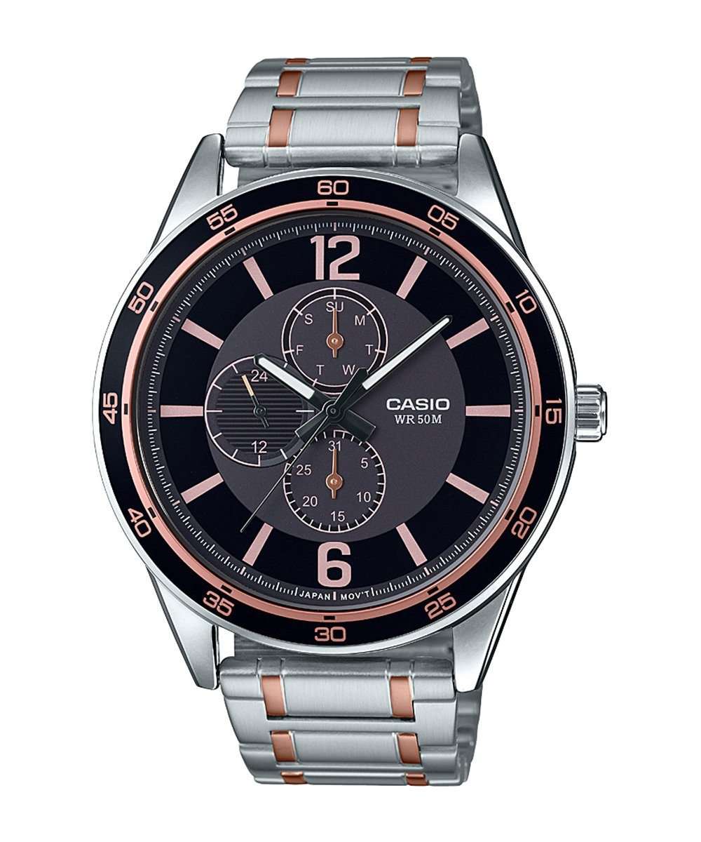 Casio MTP-E319RG-1BVDF Two Tone Silver Stainless Watch for Men-Watch Portal Philippines