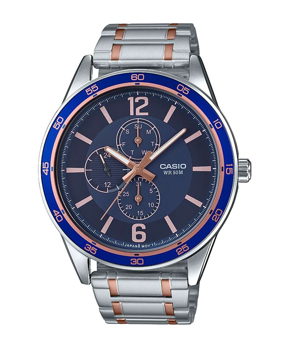 Casio MTP-E319RG-2BVDF Two Tone Silver Stainless Watch for Men-Watch Portal Philippines