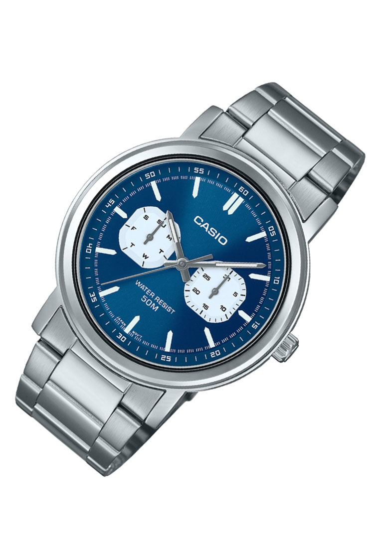 Casio MTP-E335D-2E1 Analog Stainless Steel Strap Watch For Men-Watch Portal Philippines