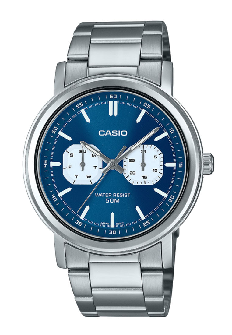 Casio MTP-E335D-2E1 Analog Stainless Steel Strap Watch For Men-Watch Portal Philippines