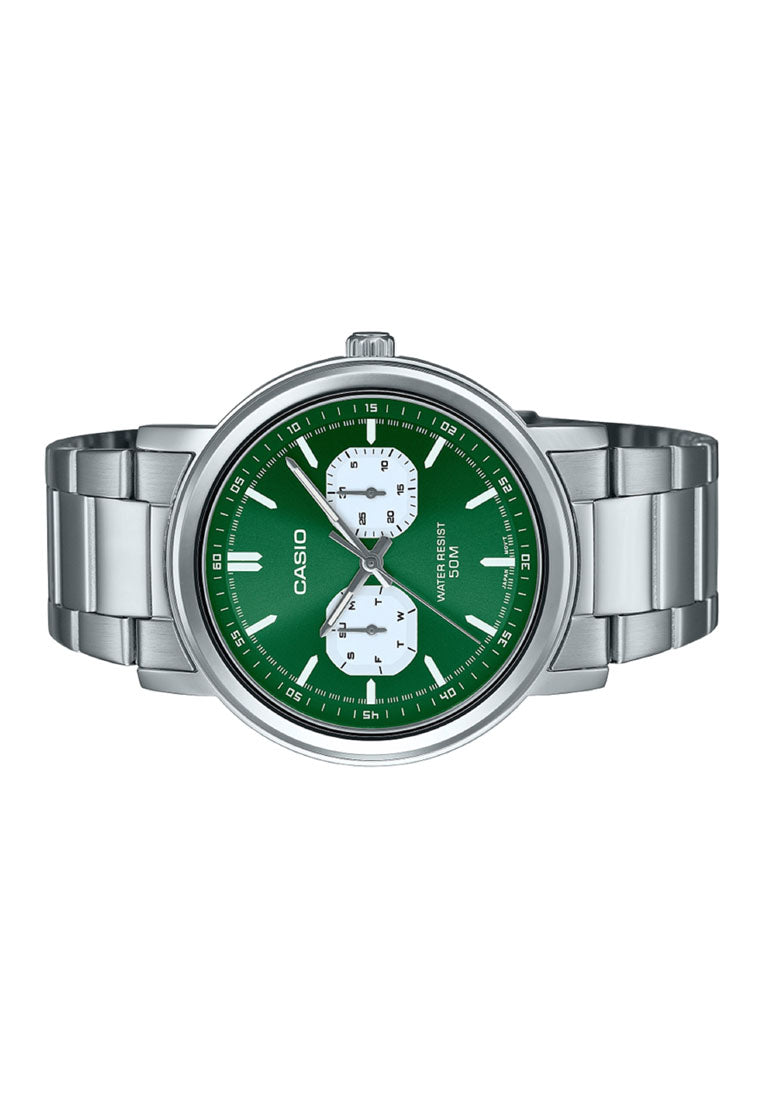 Casio MTP-E335D-3E Analog Stainless Steel Strap Watch For Men-Watch Portal Philippines