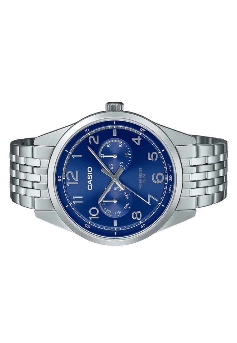 Casio MTP-E340D-2A Analog Stainless Steel Strap Watch For Men-Watch Portal Philippines