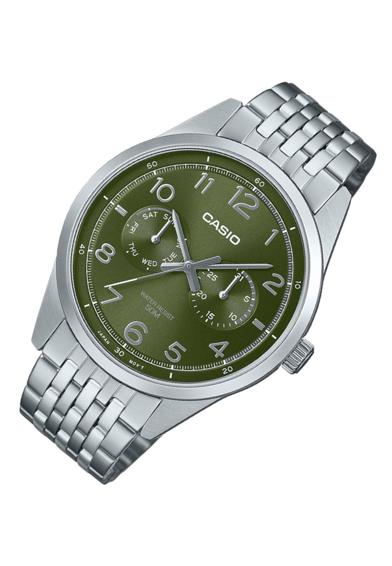 Casio MTP-E340D-3A Analog Stainless Steel Strap Watch For Men-Watch Portal Philippines