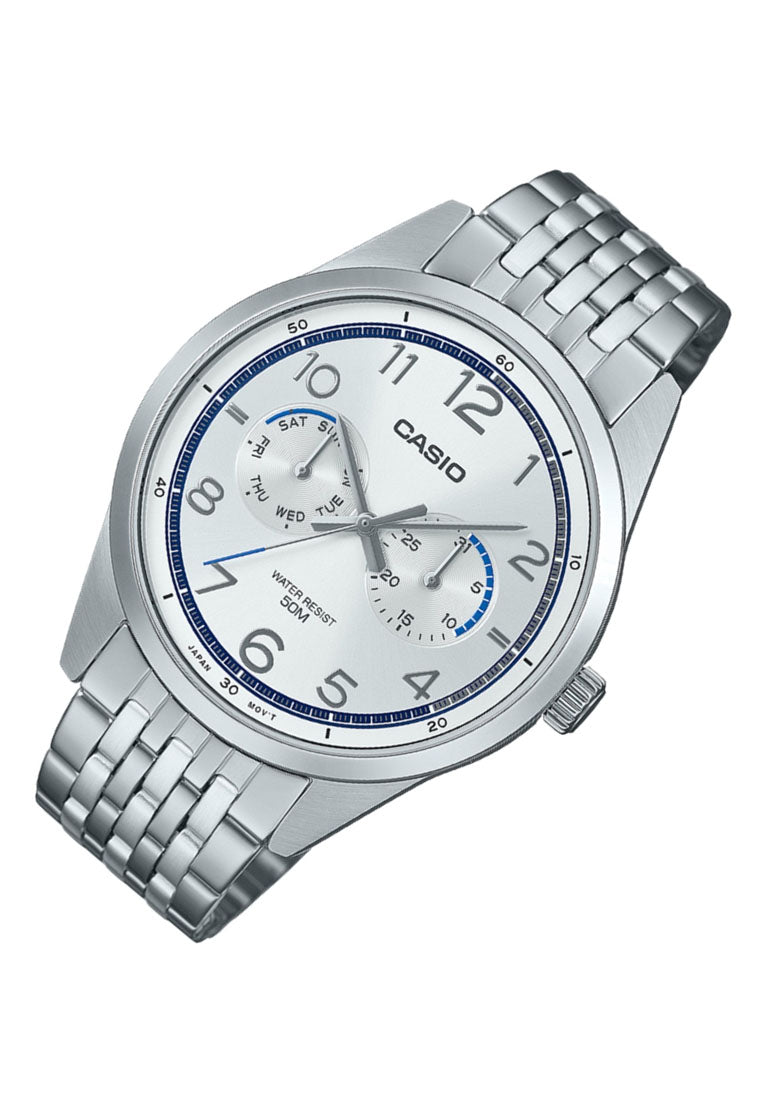 Casio MTP-E340D-7A Analog Stainless Steel Strap Watch For Men-Watch Portal Philippines