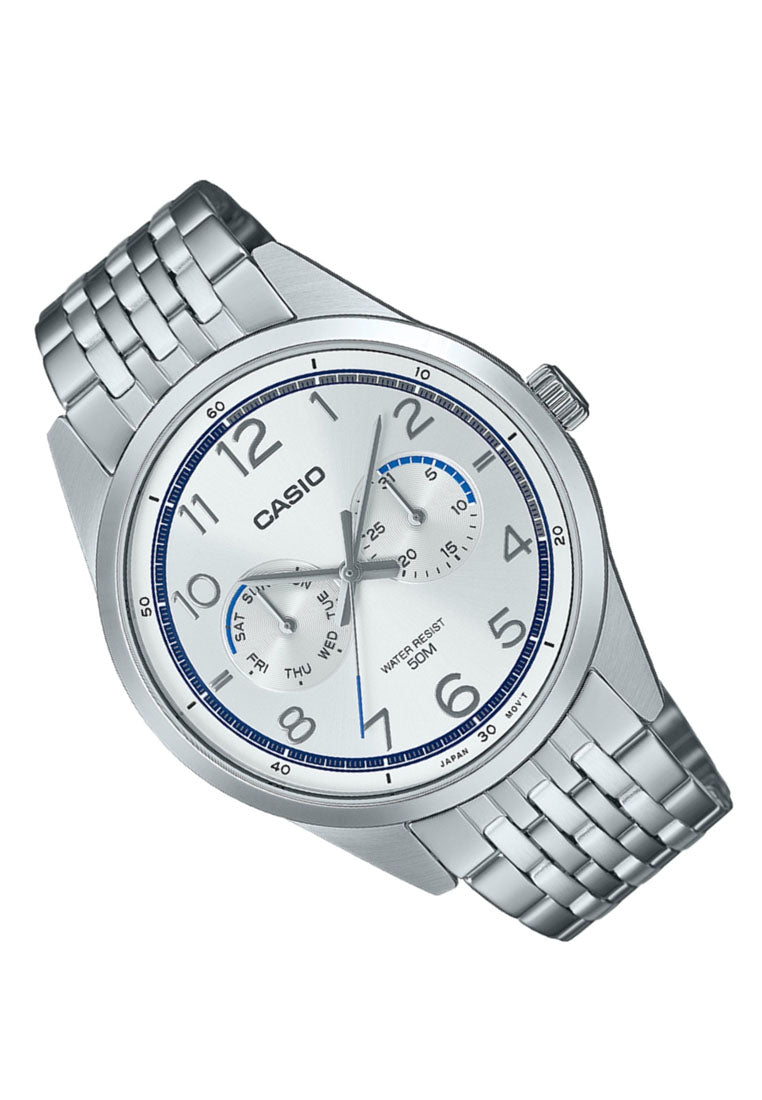 Casio MTP-E340D-7A Analog Stainless Steel Strap Watch For Men-Watch Portal Philippines
