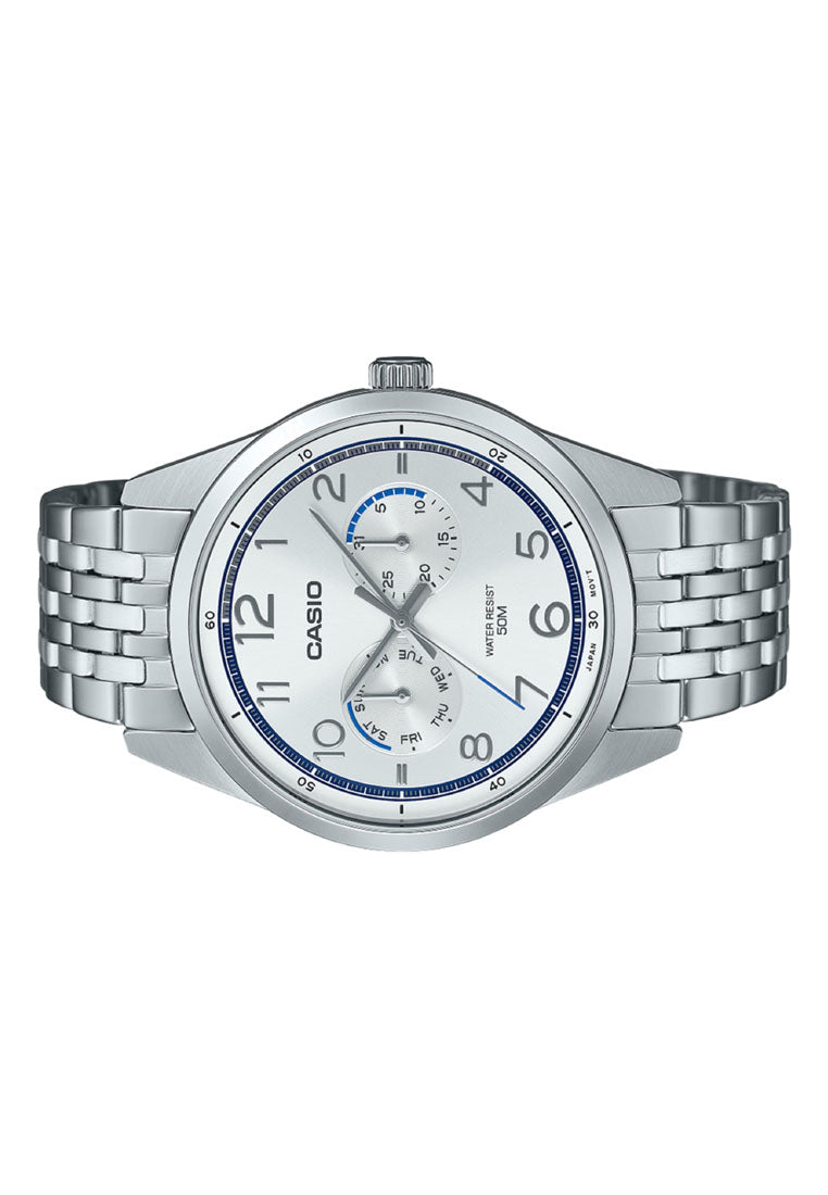 Casio MTP-E340D-7A Analog Stainless Steel Strap Watch For Men-Watch Portal Philippines