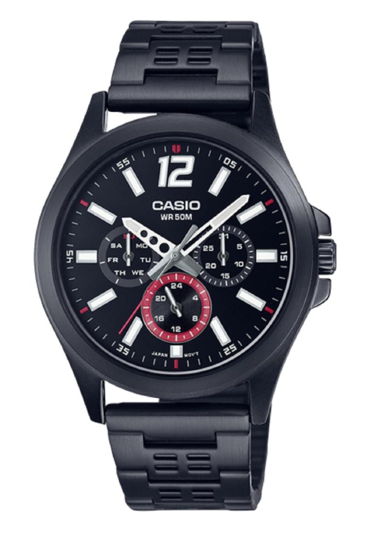 Casio MTP-E350B-1B Analog Rubber Watch For Men-Watch Portal Philippines