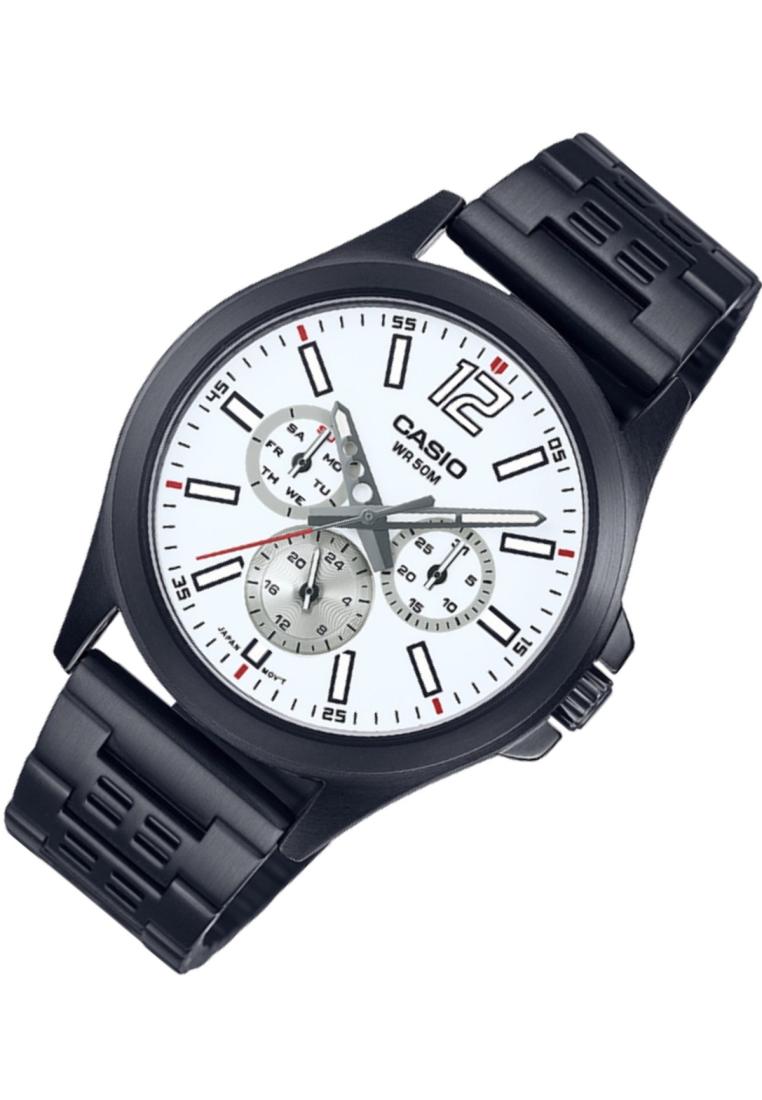 Casio MTP-E350B-7B Analog Stainless Steel Strap Watch For Men-Watch Portal Philippines