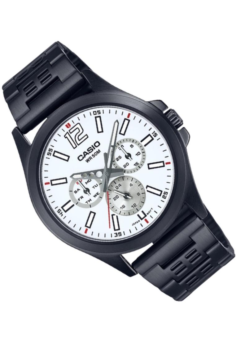 Casio MTP-E350B-7B Analog Stainless Steel Strap Watch For Men-Watch Portal Philippines