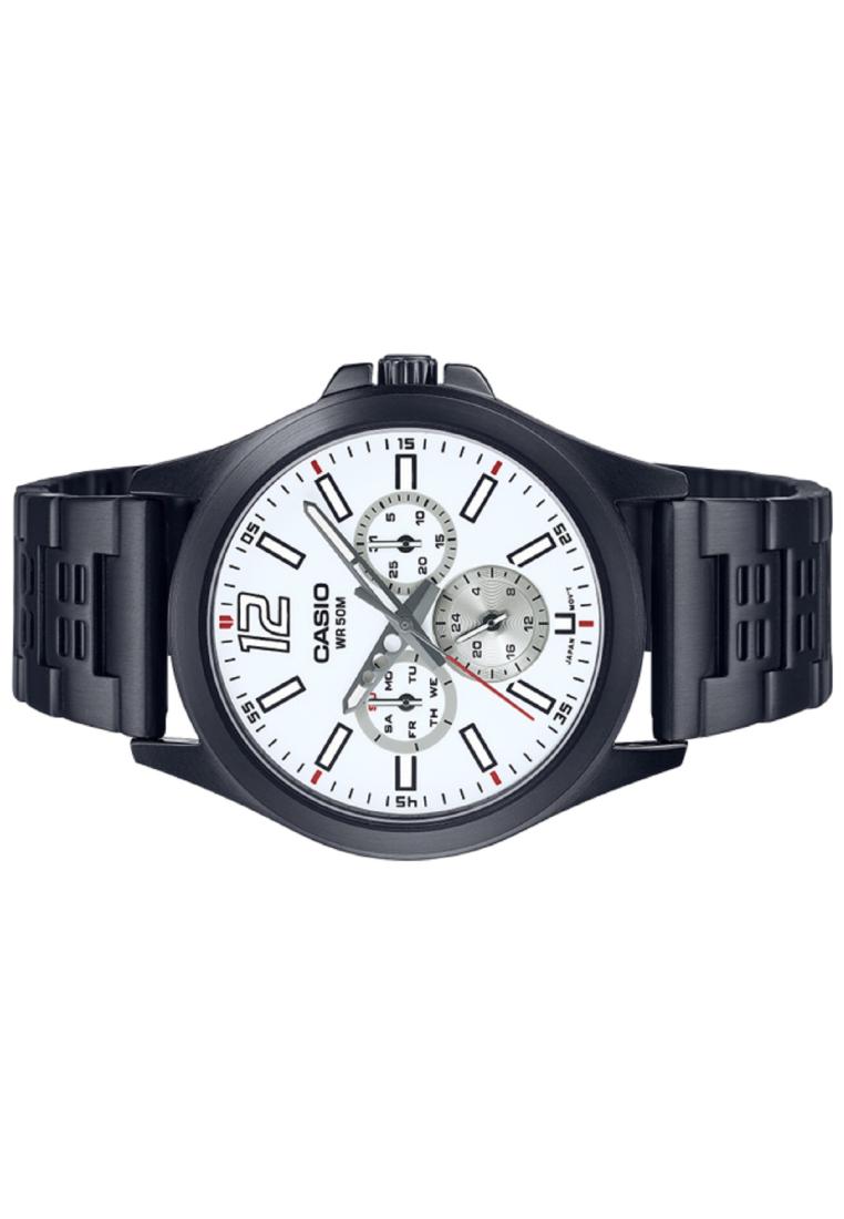 Casio MTP-E350B-7B Analog Stainless Steel Strap Watch For Men-Watch Portal Philippines