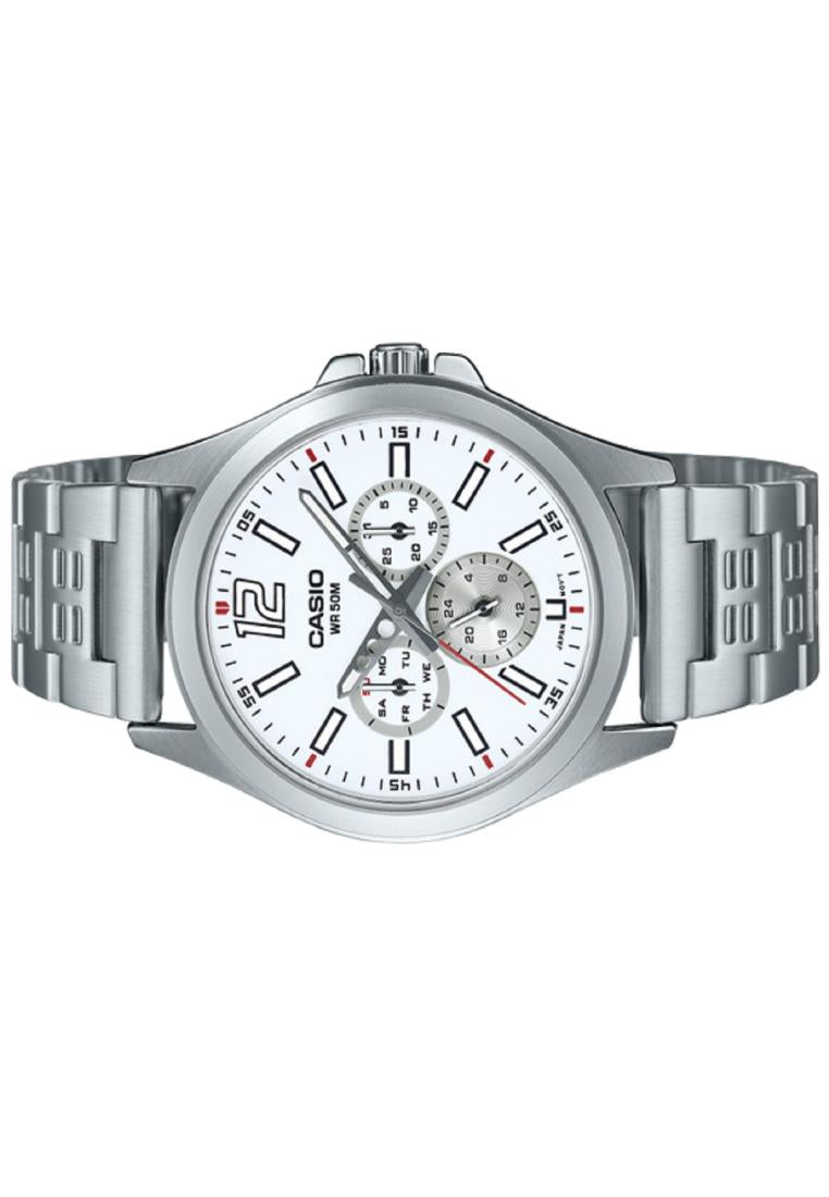 Casio MTP-E350D-7B Analog Stainless Steel Strap Watch For Men-Watch Portal Philippines