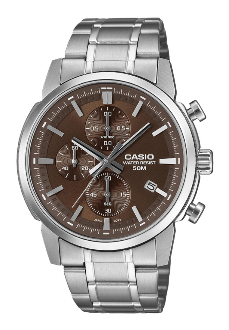 Casio MTP-E510D-5A Analog Stainless Steel Strap Watch for Men-Watch Portal Philippines