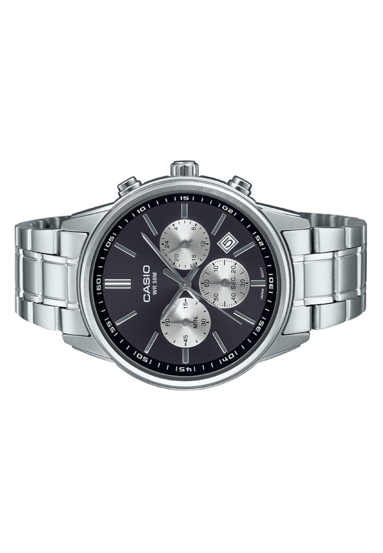 Casio MTP-E515D-1A Chronograph Stainless Steel Strap Watch for Men-Watch Portal Philippines