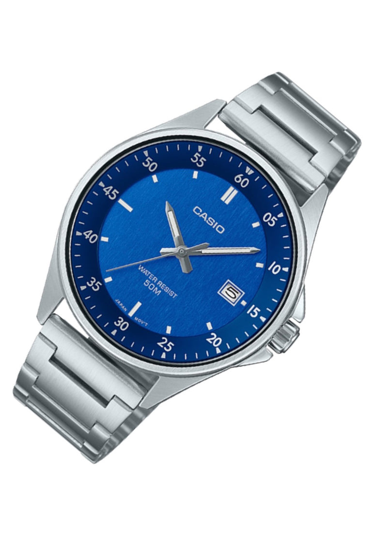 Casio MTP-E705D-2E Analog Stainless Steel Strap Watch For Men-Watch Portal Philippines