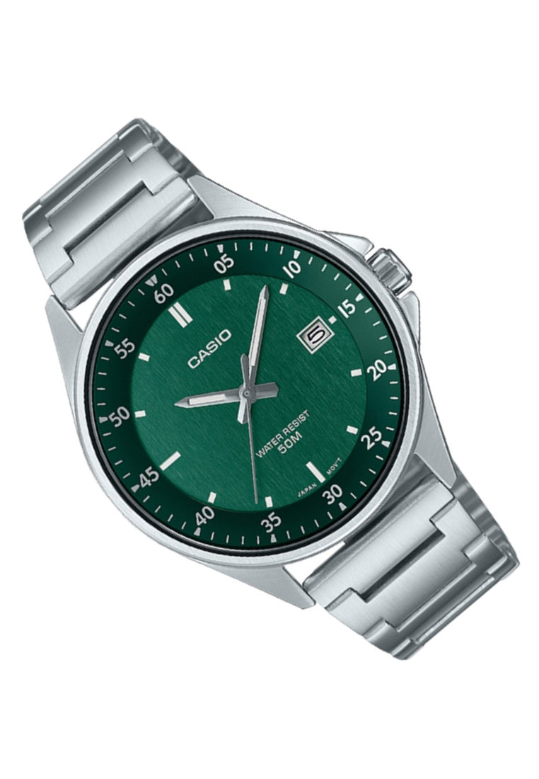 Casio MTP-E705D-3E Analog Stainless Steel Strap For Men-Watch Portal Philippines