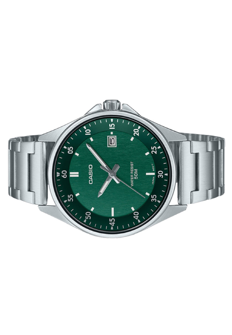 Casio MTP-E705D-3E Analog Stainless Steel Strap For Men-Watch Portal Philippines