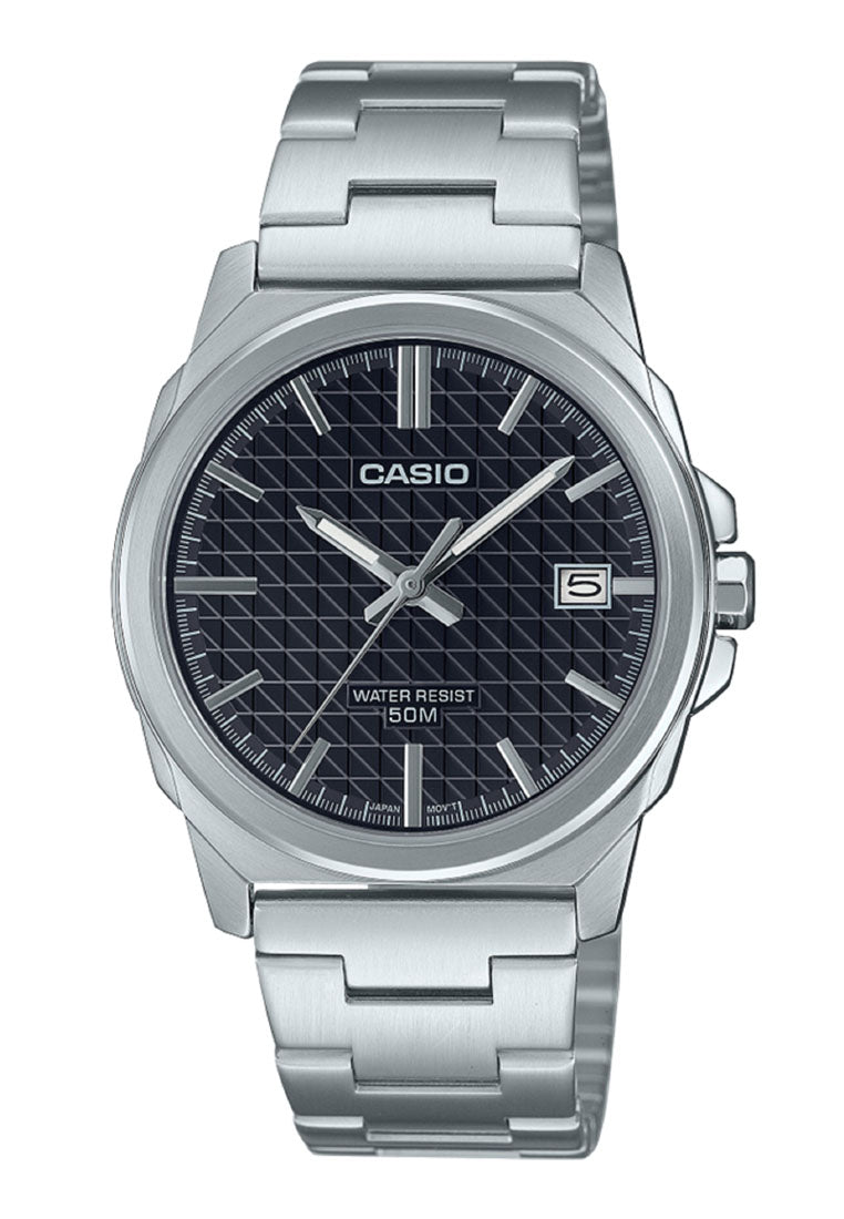 Casio MTP-E720D-1A Analog Stainless Steel Strap Watch for Men-Watch Portal Philippines