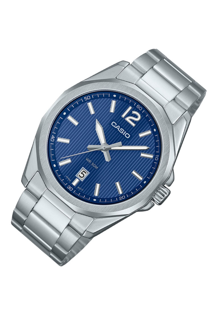 Casio MTP-E725D-2A Analog Stainless Steel Strap Watch for Men-Watch Portal Philippines