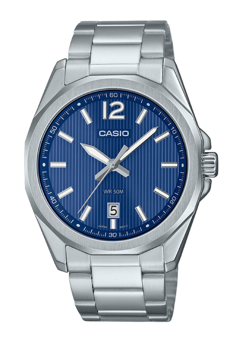 Casio MTP-E725D-2A Analog Stainless Steel Strap Watch for Men-Watch Portal Philippines