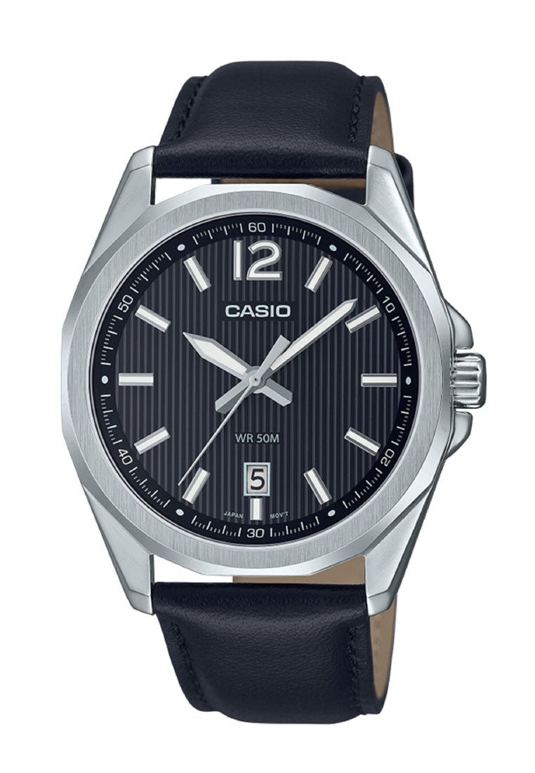 Casio MTP-E725L-1A Analog Leather Strap Watch for Men-Watch Portal Philippines
