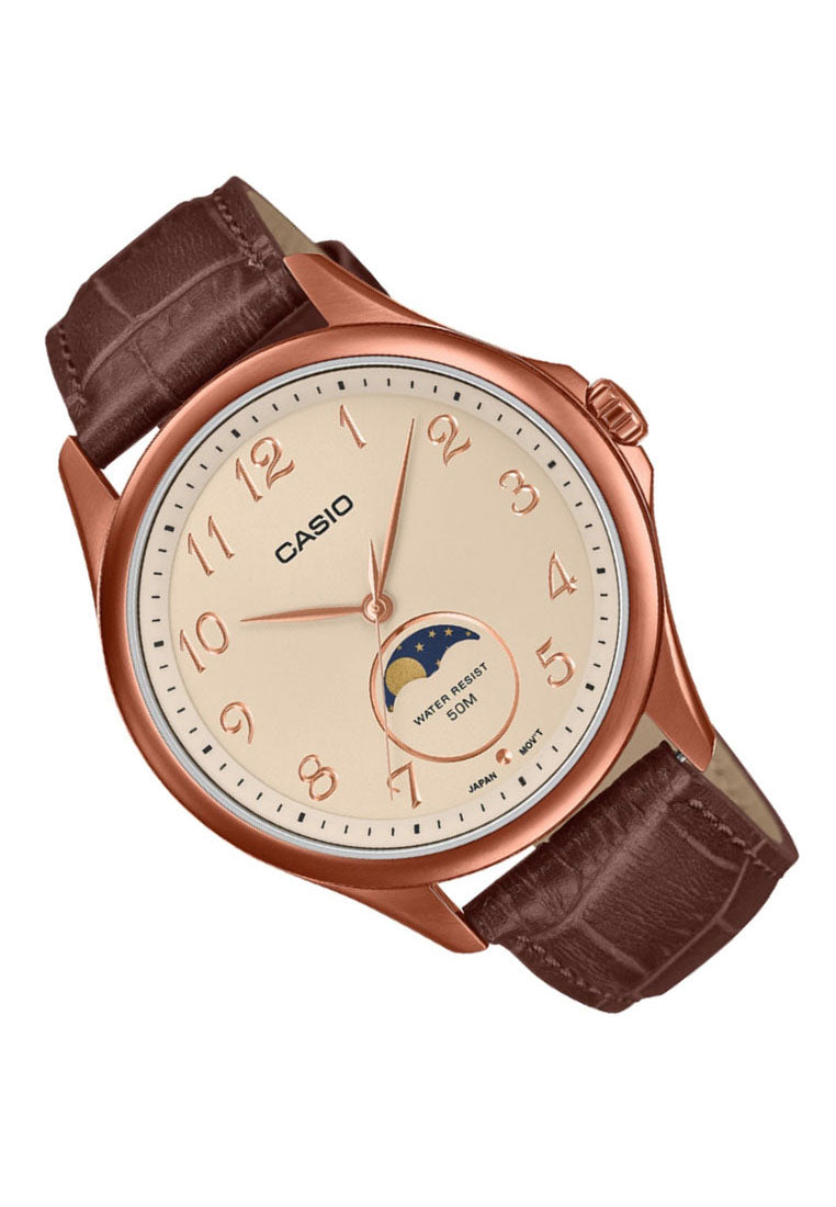Casio MTP-M110RL-5A Analog Leather Strap Watch for Men-Watch Portal Philippines