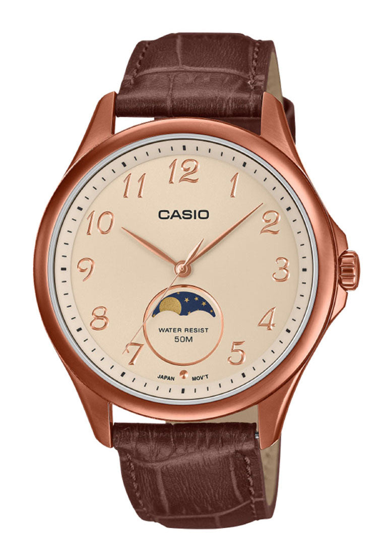 Casio MTP-M110RL-5A Analog Leather Strap Watch for Men-Watch Portal Philippines