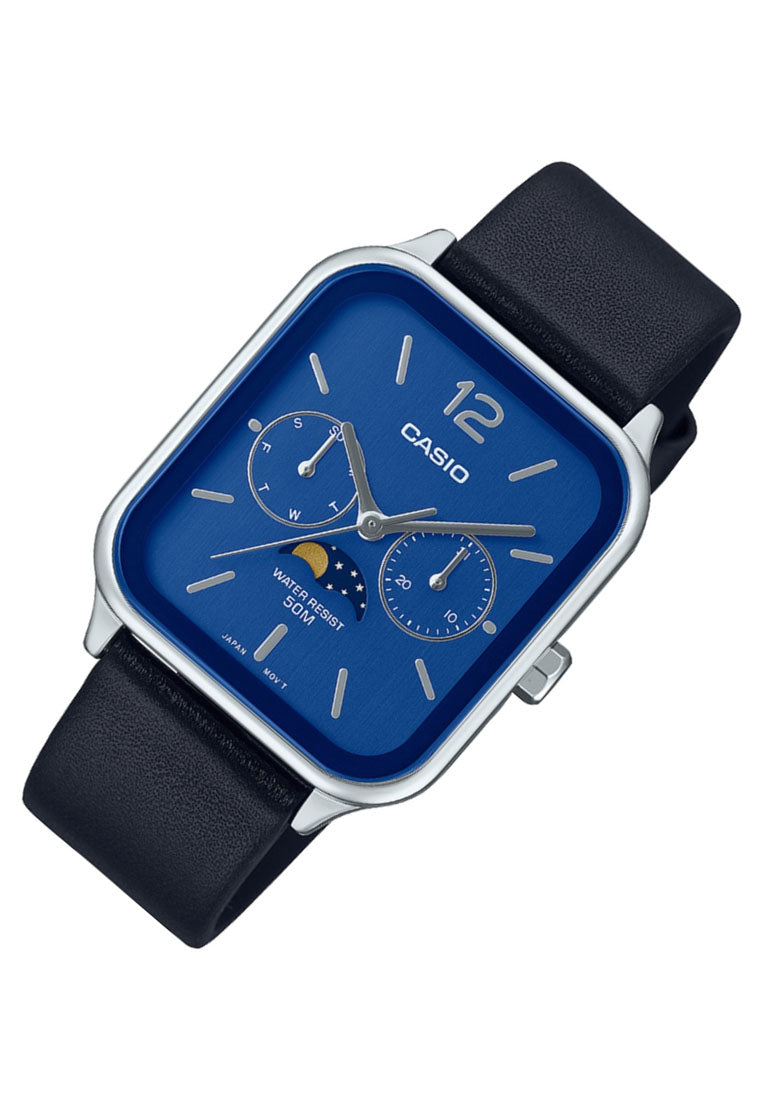 Casio MTP-M305l-2a Chronograph Leather Strap Watch For Men-Watch Portal Philippines