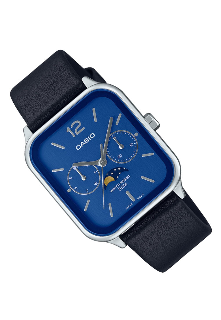 Casio MTP-M305l-2a Chronograph Leather Strap Watch For Men-Watch Portal Philippines