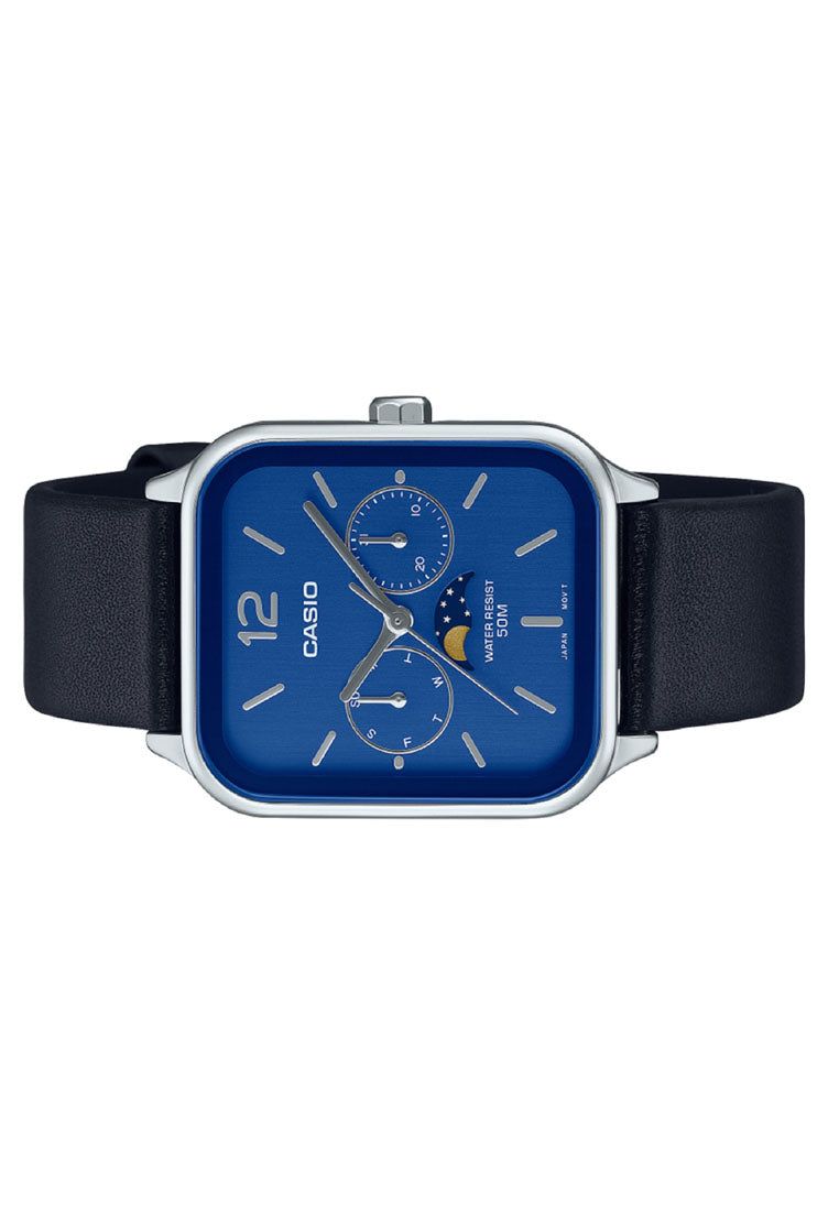Casio MTP-M305l-2a Chronograph Leather Strap Watch For Men-Watch Portal Philippines