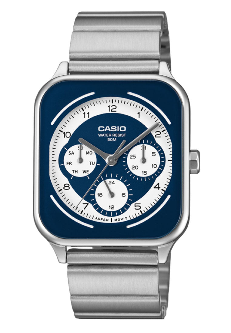 Casio MTP-M307D-2B Analog Stainless Steel Strap Watch for Men-Watch Portal Philippines