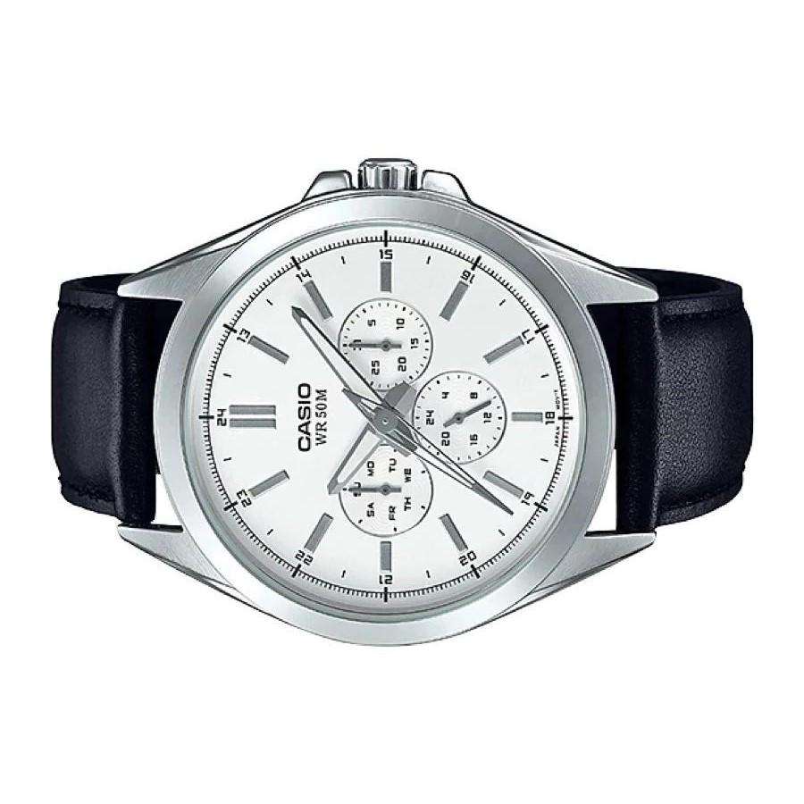 Casio MTP-SW300L-7AVDF Black Leather Strap Watch for Men-Watch Portal Philippines