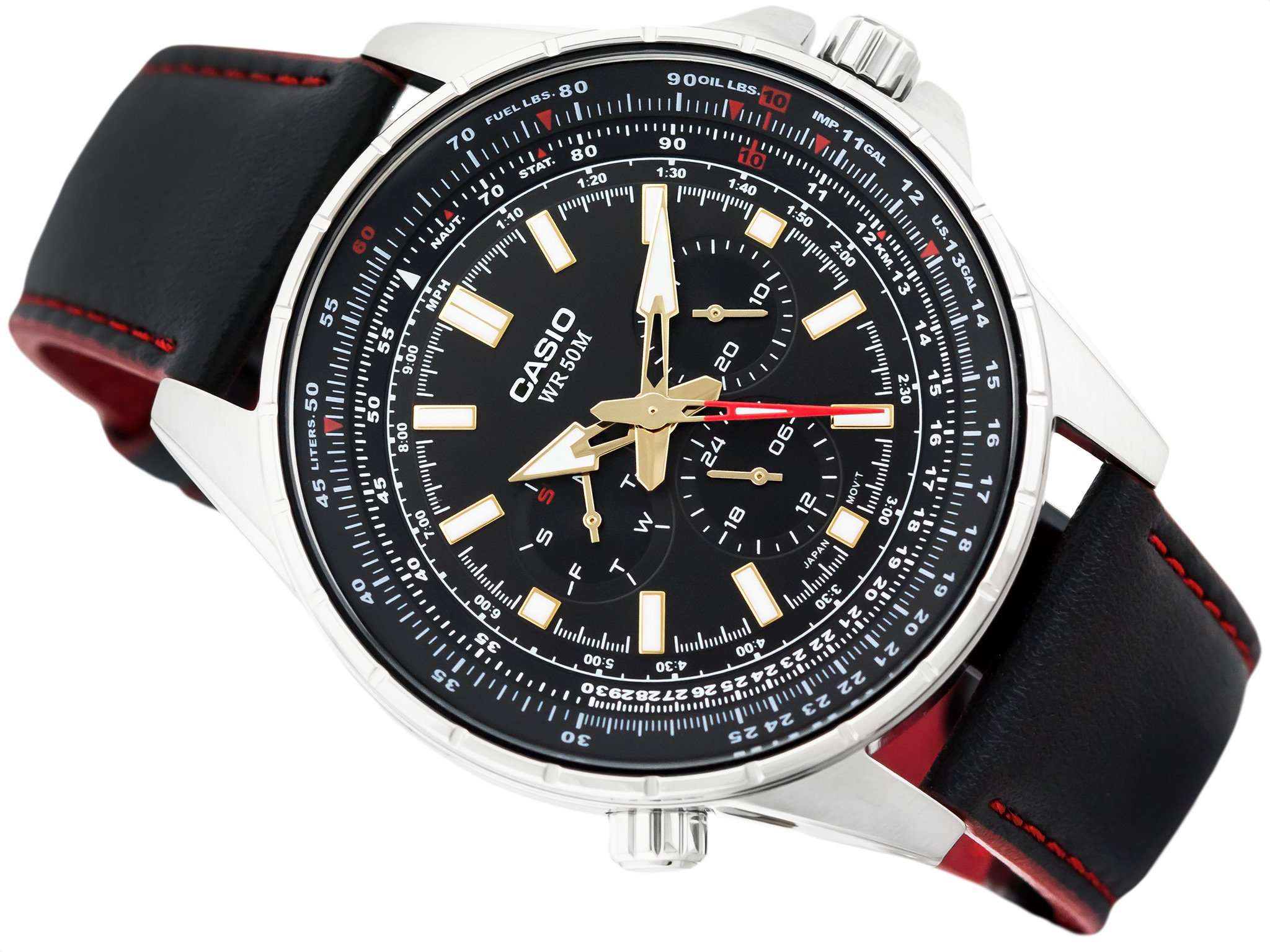 Casio MTP-SW320L-1AVDF Black Leather Strap Watch for Men-Watch Portal Philippines