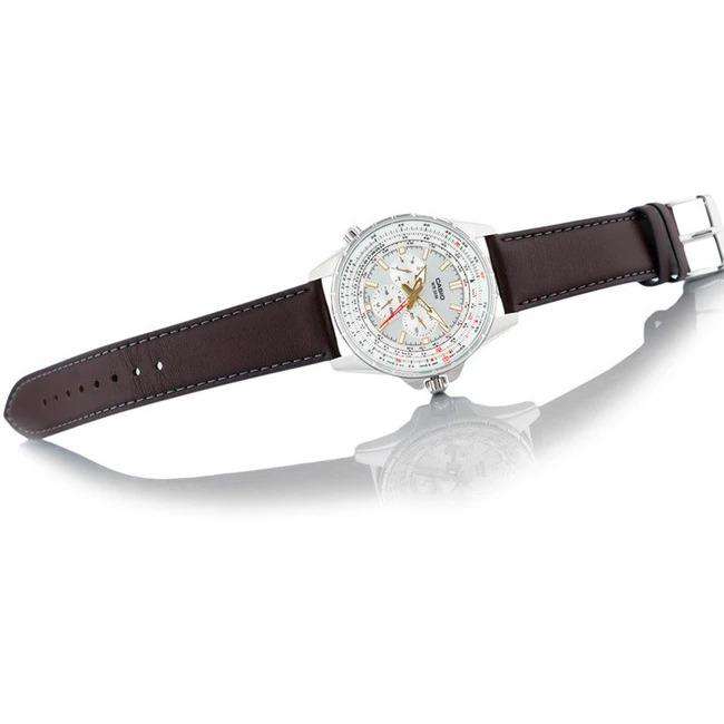 Casio MTP-SW320L-7AVDF Brown Leather Strap Watch for Men-Watch Portal Philippines