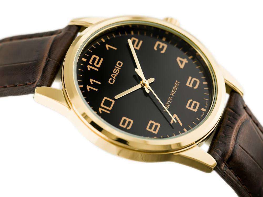 Casio MTP-V001GL-1B Brown Leather Watch For Men-Watch Portal Philippines