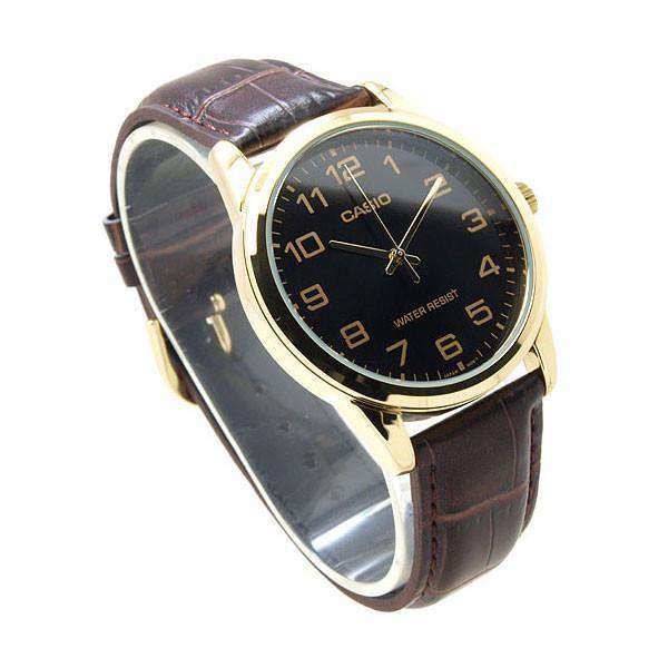 Casio MTP-V001GL-1B Brown Leather Watch For Men-Watch Portal Philippines