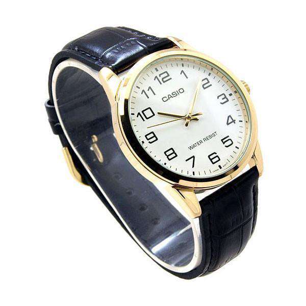 Casio MTP-V001GL-7B Black Leather Watch for Men-Watch Portal Philippines