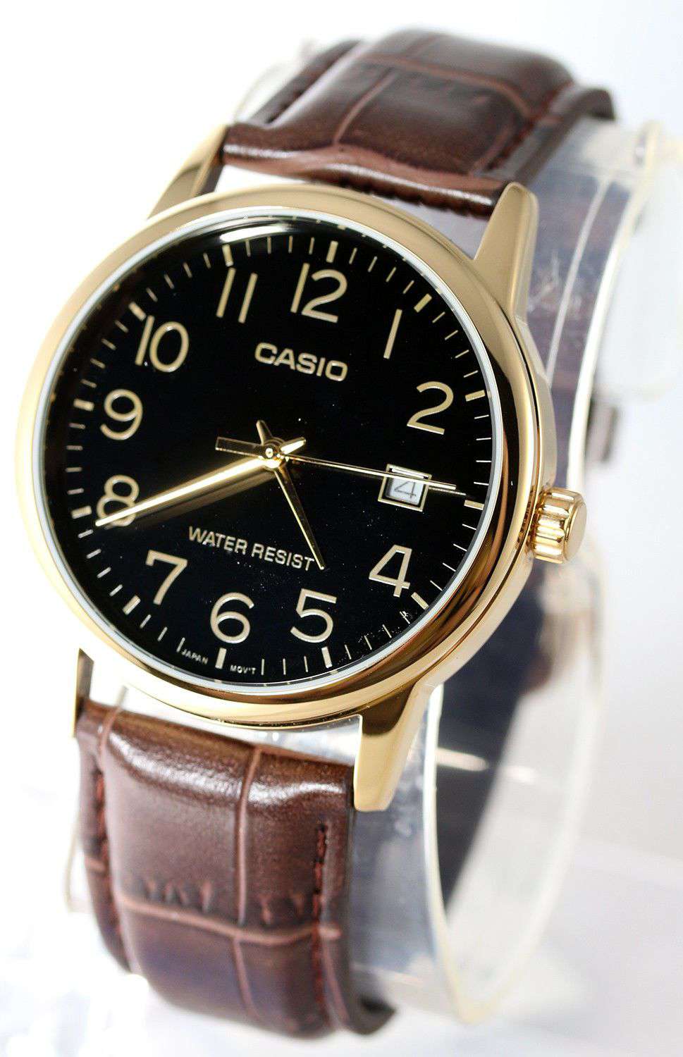 Casio MTP-V002GL-1B Brown Leather Watch for Men-Watch Portal Philippines