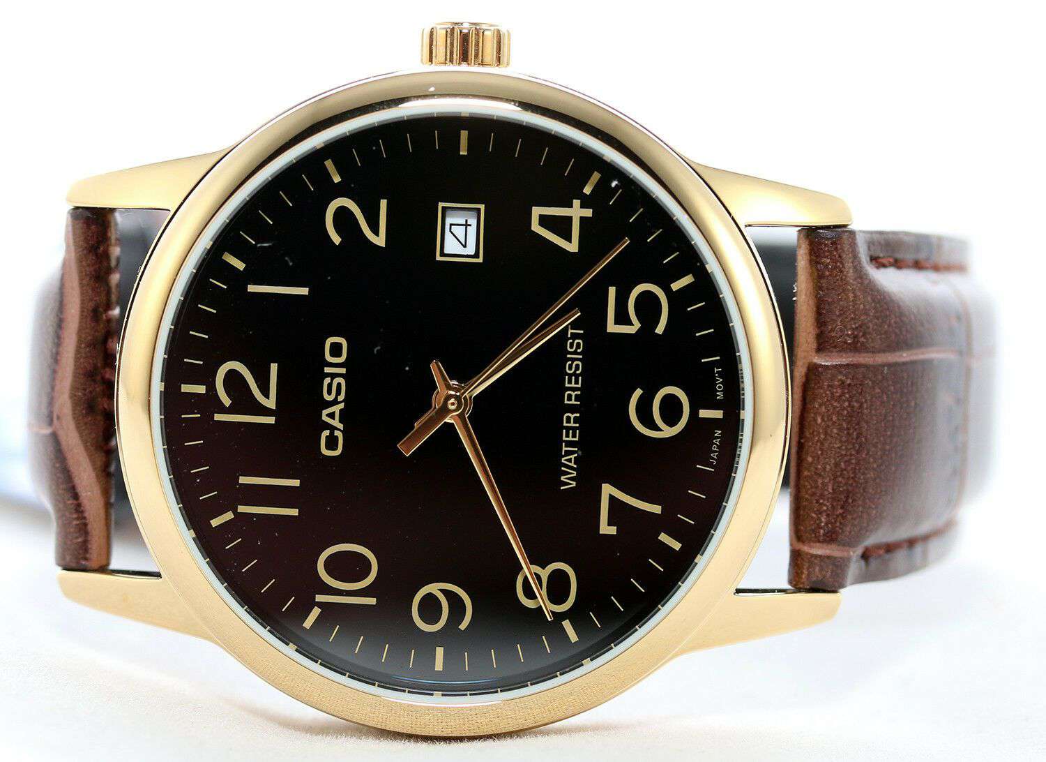 Casio MTP-V002GL-1B Brown Leather Watch for Men-Watch Portal Philippines
