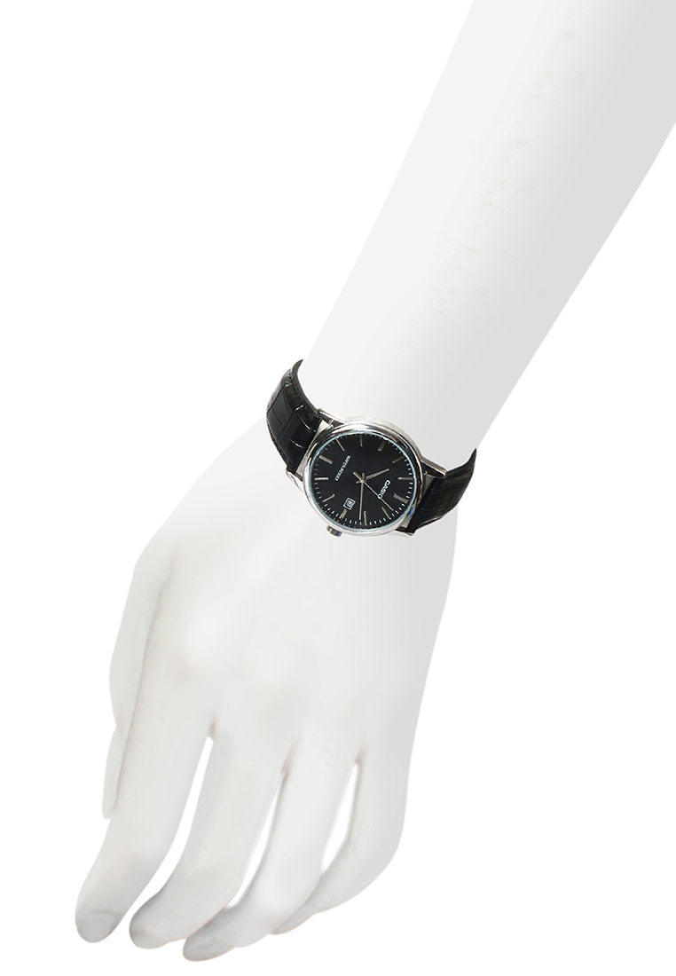 Casio MTP-V002L-1A Analog Leather Strap Watch For Men-Watch Portal Philippines