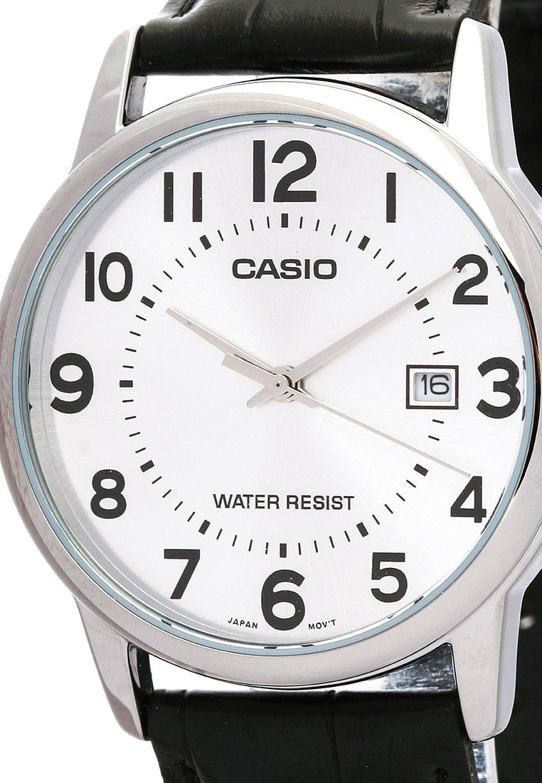 Casio MTP-V002L-7B Analog Leather Strap Watch For Men-Watch Portal Philippines