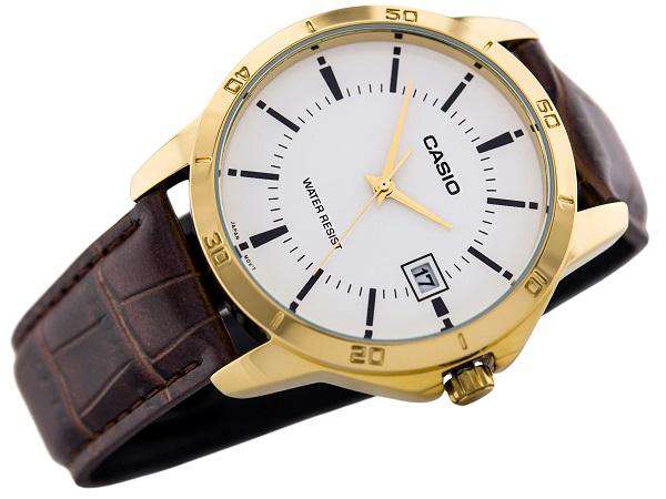 Casio MTP-V004GL-7A Brown Leather Watch for Men-Watch Portal Philippines