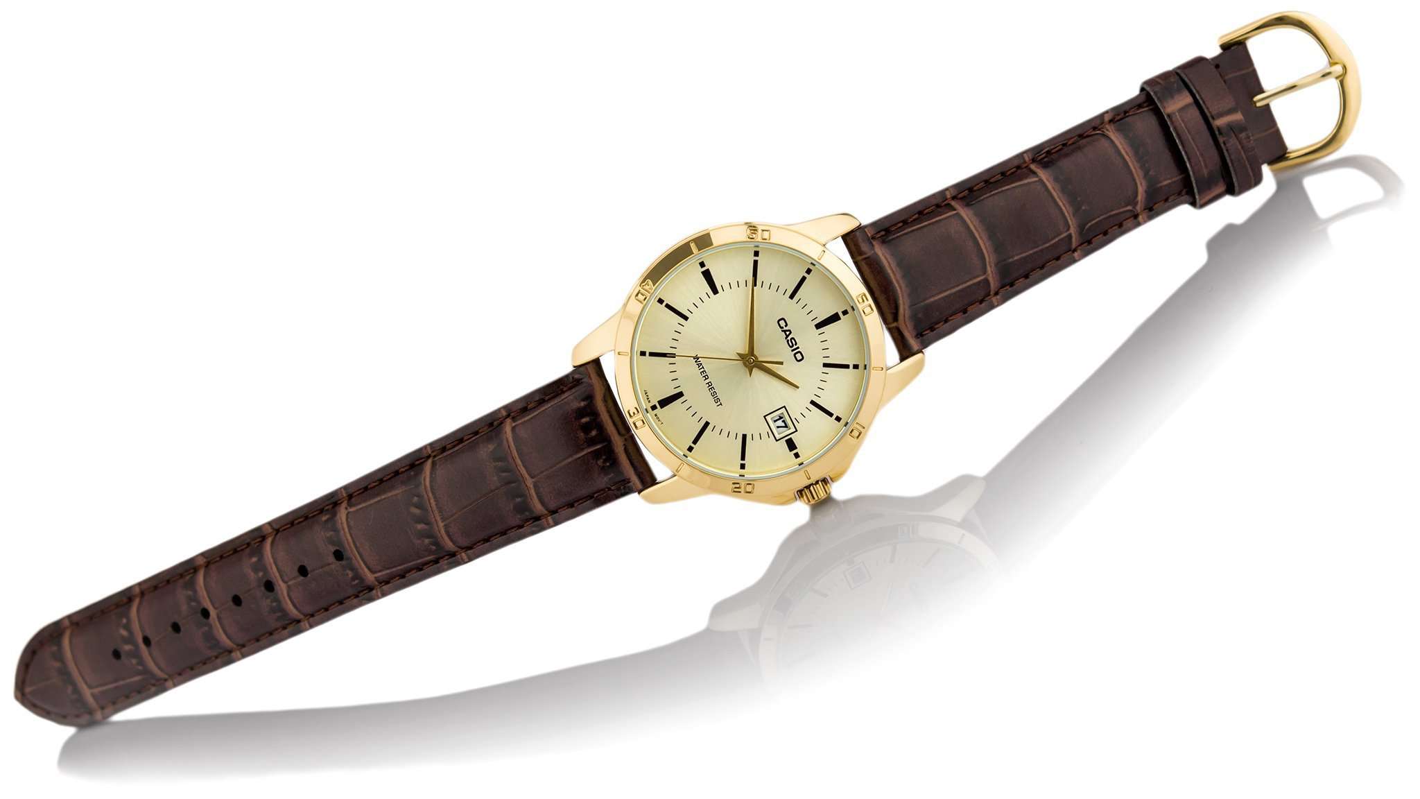 Casio MTP-V004GL-9A Brown Leather Watch for Men-Watch Portal Philippines