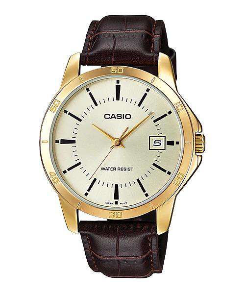 Casio MTP-V004GL-9A Brown Leather Watch for Men-Watch Portal Philippines