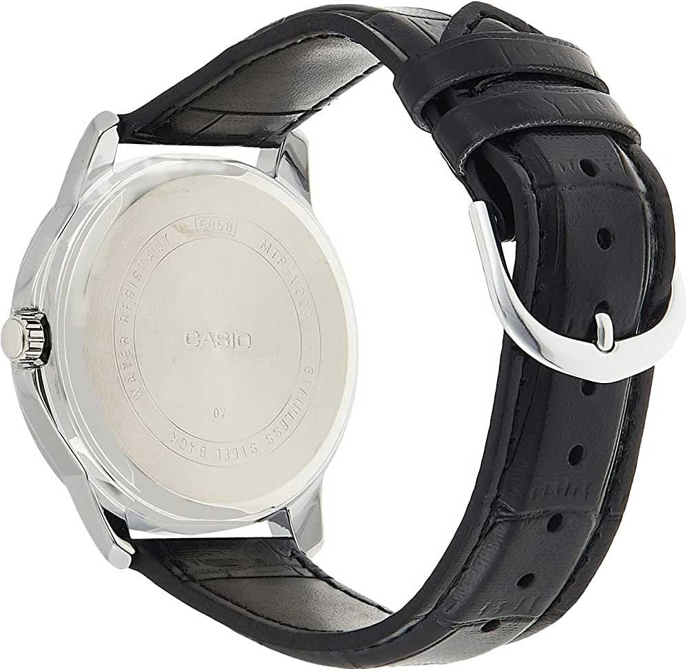 Casio MTP-V004L-1C Black Leather Watch for Men-Watch Portal Philippines