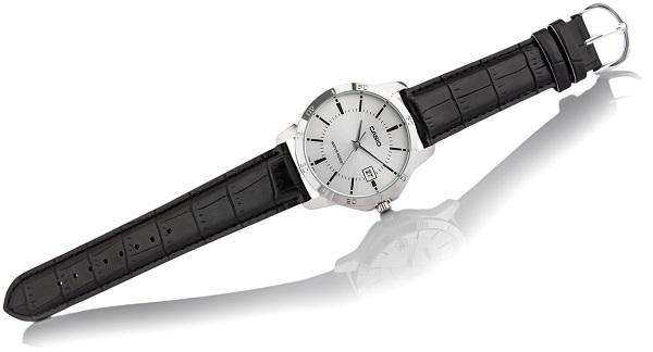 Casio MTP-V004L-7A Black Leather Watch for Men-Watch Portal Philippines