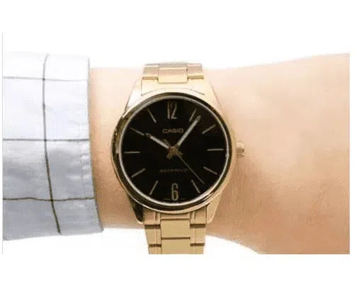 Casio MTP-V005G-1B Gold Stainless Watch for Men-Watch Portal Philippines