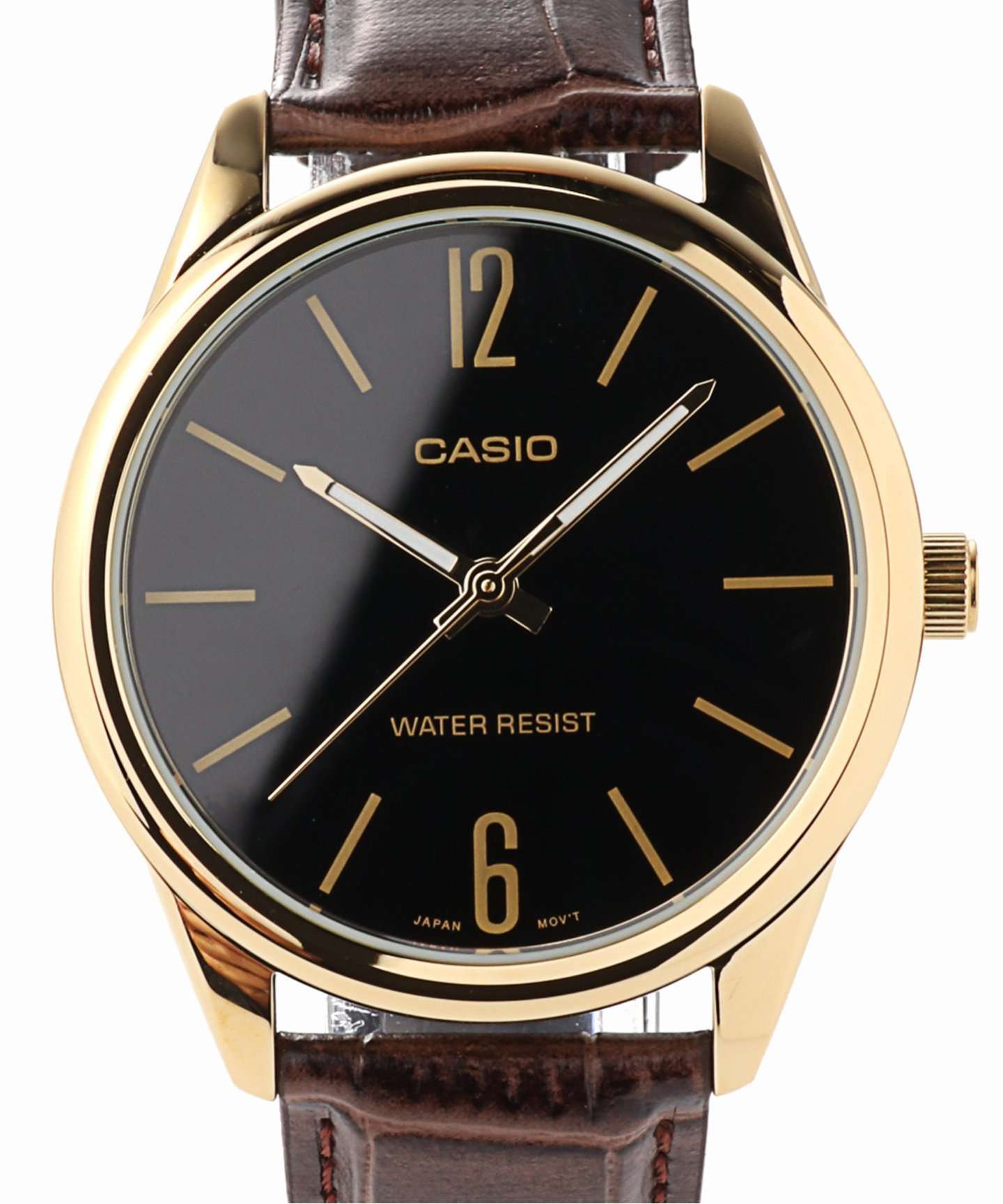 Casio MTP-V005GL-1B Brown Leather Watch for Men-Watch Portal Philippines